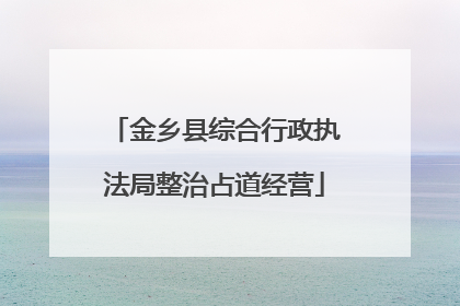 金乡县综合行政执法局整治占道经营