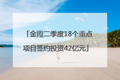 金霞二季度18个重点项目签约投资42亿元