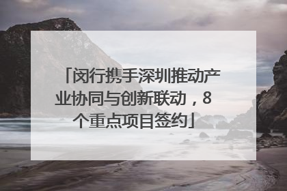 闵行携手深圳推动产业协同与创新联动，8个重点项目签约