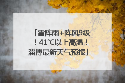 雷阵雨+阵风9级！41℃以上高温！淄博最新天气预报