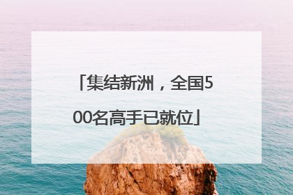集结新洲，全国500名高手已就位
