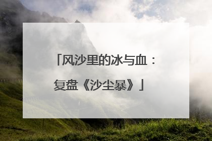 风沙里的冰与血：复盘《沙尘暴》