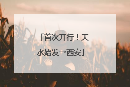 首次开行！天水始发→西安