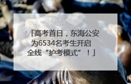 高考首日，东海公安为6534名考生开启全线“护考模式”！