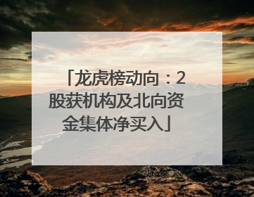 龙虎榜动向：2股获机构及北向资金集体净买入