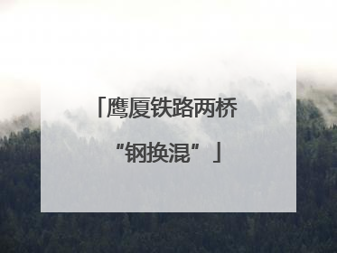 鹰厦铁路两桥“钢换混”