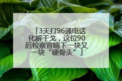 3天打96通电话化解干戈，这位90后检察官啃下一块又一块“硬骨头”