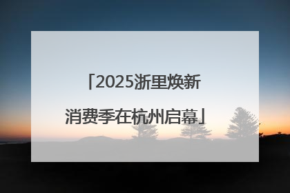 2025浙里焕新消费季在杭州启幕
