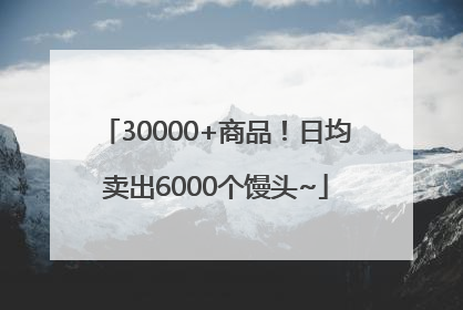 30000+商品！日均卖出6000个馒头~
