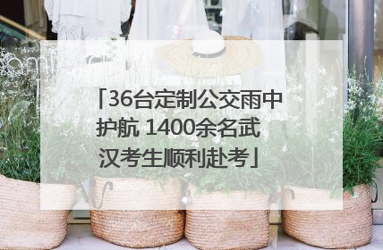 36台定制公交雨中护航 1400余名武汉考生顺利赴考