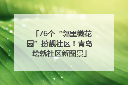 76个“邻里微花园”扮靓社区！青岛绘就社区新图景