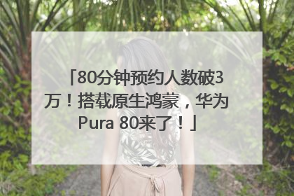 80分钟预约人数破3万！搭载原生鸿蒙，华为Pura 80来了！