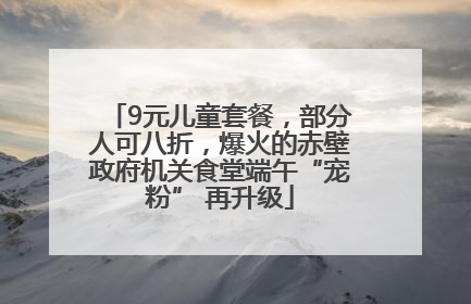 9元儿童套餐，部分人可八折，爆火的赤壁政府机关食堂端午“宠粉” 再升级