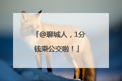 @聊城人，1分钱乘公交啦！